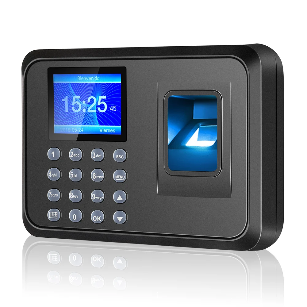 Sistema de teclado de huella dactilar biométrico, reloj de tiempo electrónico USB, grabadora de asistencia, máquina de asistencia de huellas dactilares