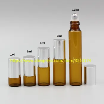 

wholesale 1ml 2ml 3ml 5ml 10ml roll-on bottle, mini sample perfume essential oil deodorization Aromatherapy Refillable Bottle