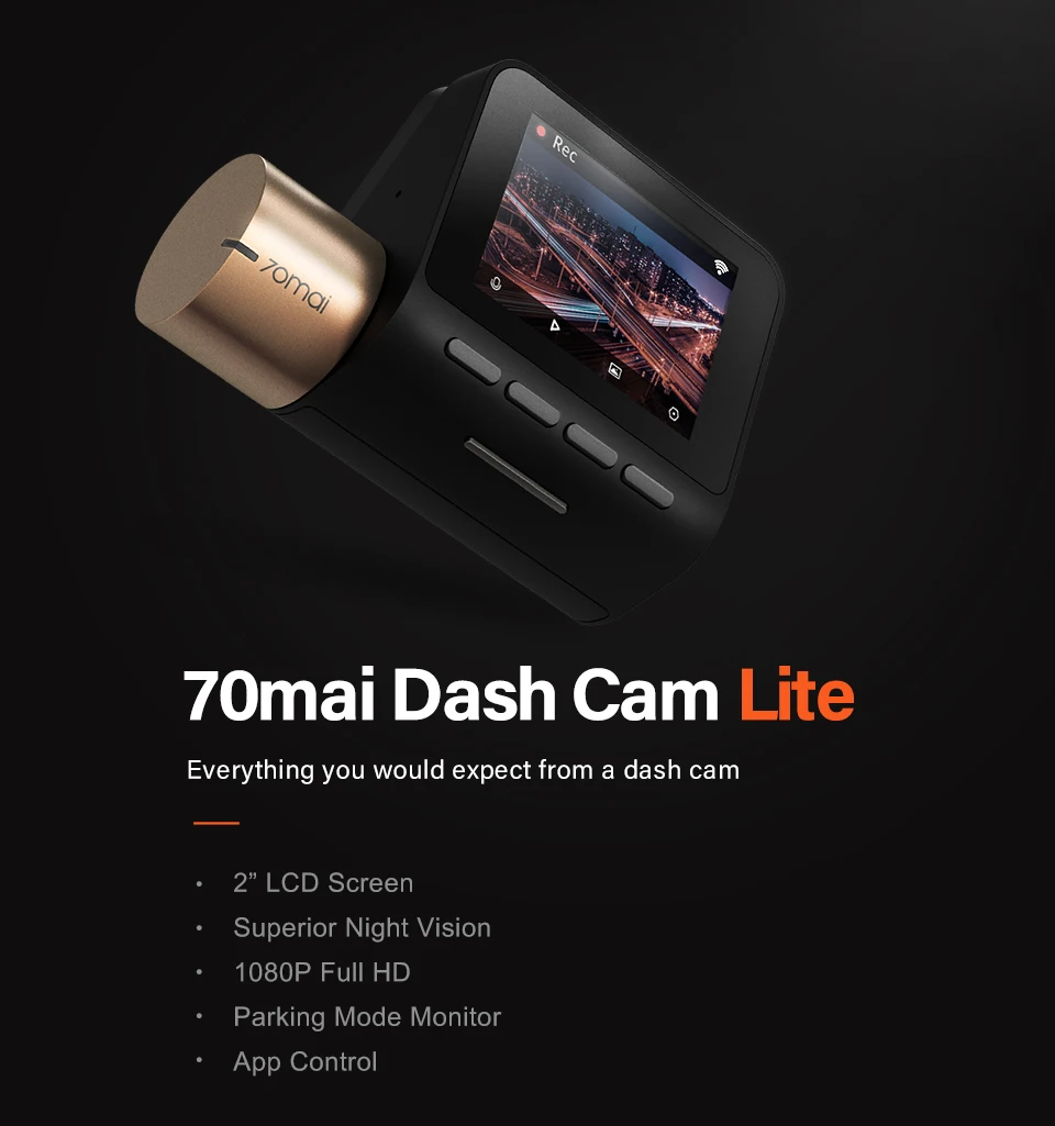 70mai Dash Cam Lite 1080P