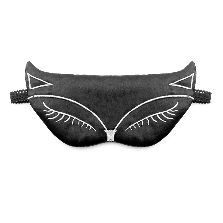 

Amazon Imitated Silk Fabric Animal Fox Embroidered Shade Travel Sleep Children Sleep Goggles Customizable
