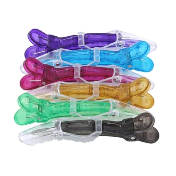 

6PCS/Set Transparent Hairdressing Hair Cutting Clips Salon Hairdressing Grip Crocodile DIY Accessories Hairpins