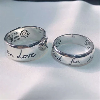 

S925 sterling silver ring. Glamour original classic logo dazzling zircon jewelry, factory direct sales 1:1