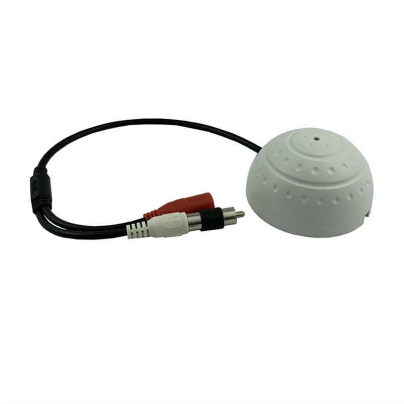 MIC Sound Pickup Microphone RCA For IP Audio Camera Sensitivity Adjust Double Gain DC 6-12V For 5-50㎡ Surveillance Special