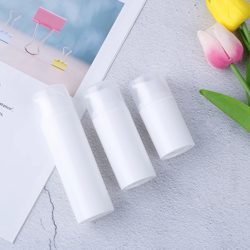 15ml/30ml/50ml Cosmetic Refillable Bottle Empty Plastic Liquid Bottles Airless Pump Vacuum Travel Accessaries