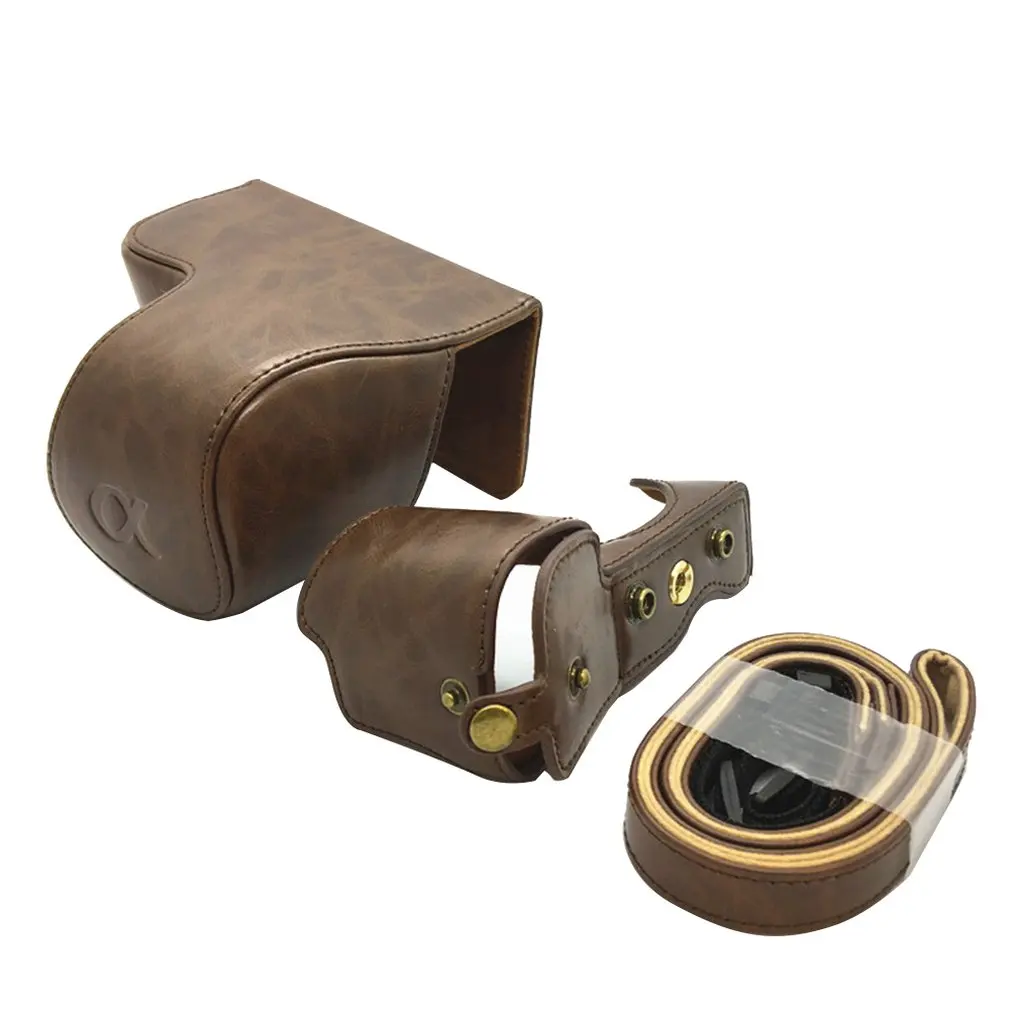 Чехол-сумка из искусственной кожи для камеры sony A6000 A6400 A6300 Ilce-6300 Nex-6 16-50 мм с отверстием для батареи