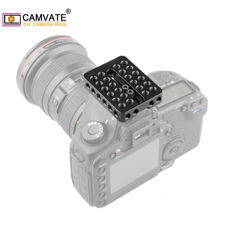 CAMVATE верхняя Монтажная пластина для Canon 60D/70D/50D/40D/7DMarkII/5dmarkii/5dmarkiii/Nikon D7000/D7100/Sony