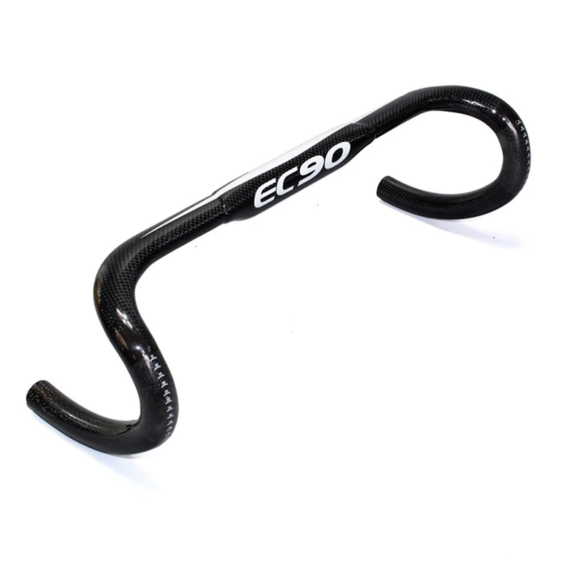 MTB Road Bike Handlebar Full Carbon Fiber Drop Bent Bar Cycling Handlebar Shock Absorption Durable Bicycling Parts 400 420 440mm