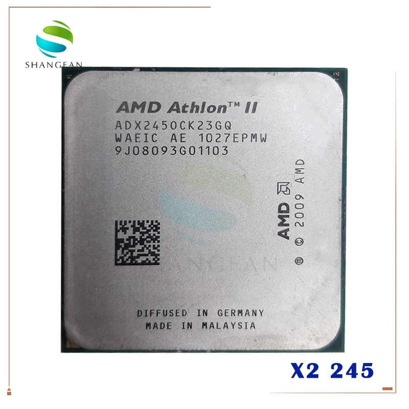 Двухъядерный процессор AMD Athlon X2 245 2 9 ГГц adx245qui23gm adx245qui23gq разъем AM3 938pin|athlon x2|cpu