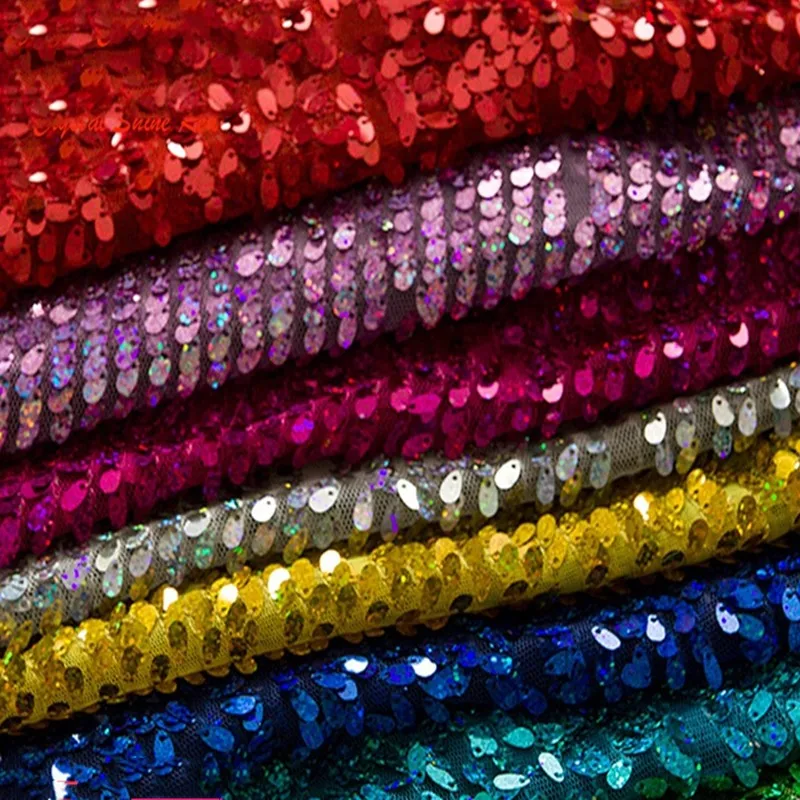 

Drop Shape Sequin Mesh Cloth Party Wedding Stage Ceremony Background Decoration Self Made Clothing Fabric
