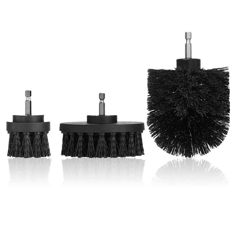 Горячая 3 шт. мощность скруббер дрель щетка вложения набор-чистящие средства, все назначения дрель скраб щетки для ванной комнаты, пола, т