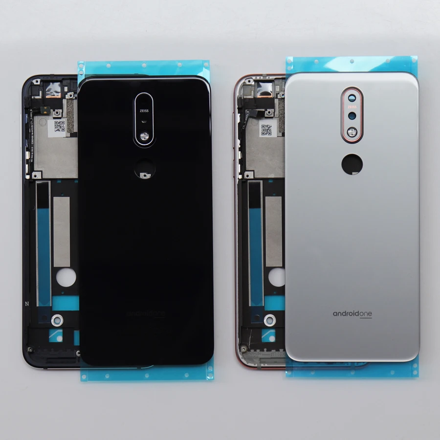 

Original For Nokia 7.1 Aluminum Middle Frame Plate+Battery Door Housing Back Glass Cover With Adhesive Sticker Replacement Parts