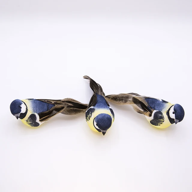 3Simulációs Madár Otthoni Ellátás Karácsonyi Toll Kézzel Készített Hab Színű Madárkertészet Ágcsomagdekorációja