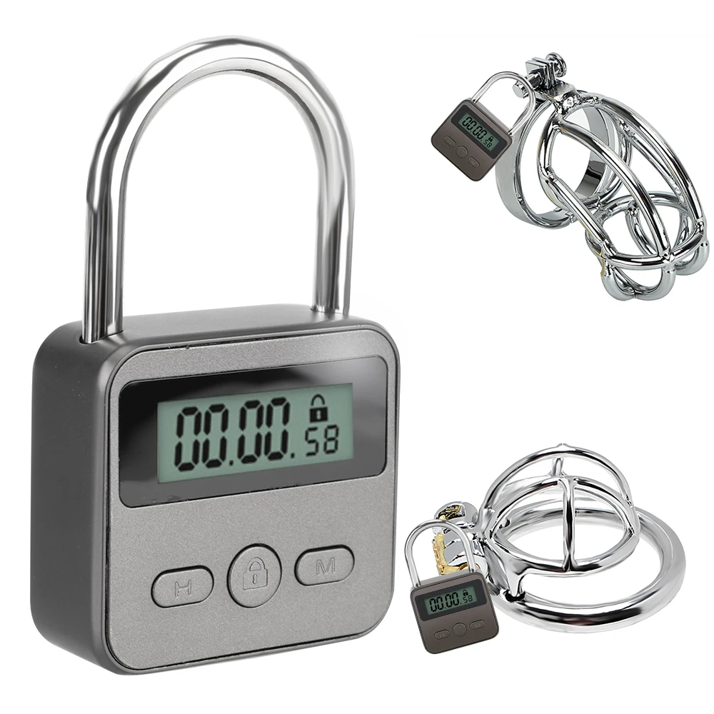 USB Electric Timer Timing Time Out Padlock Lock for Release Couples Adult Games 