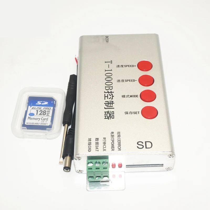 DC5V 24V T1000B с sd картой WS2801 WS2811 WS2812B LPD8806 6803 светодиодный цифровой 2048 пикселей диммер