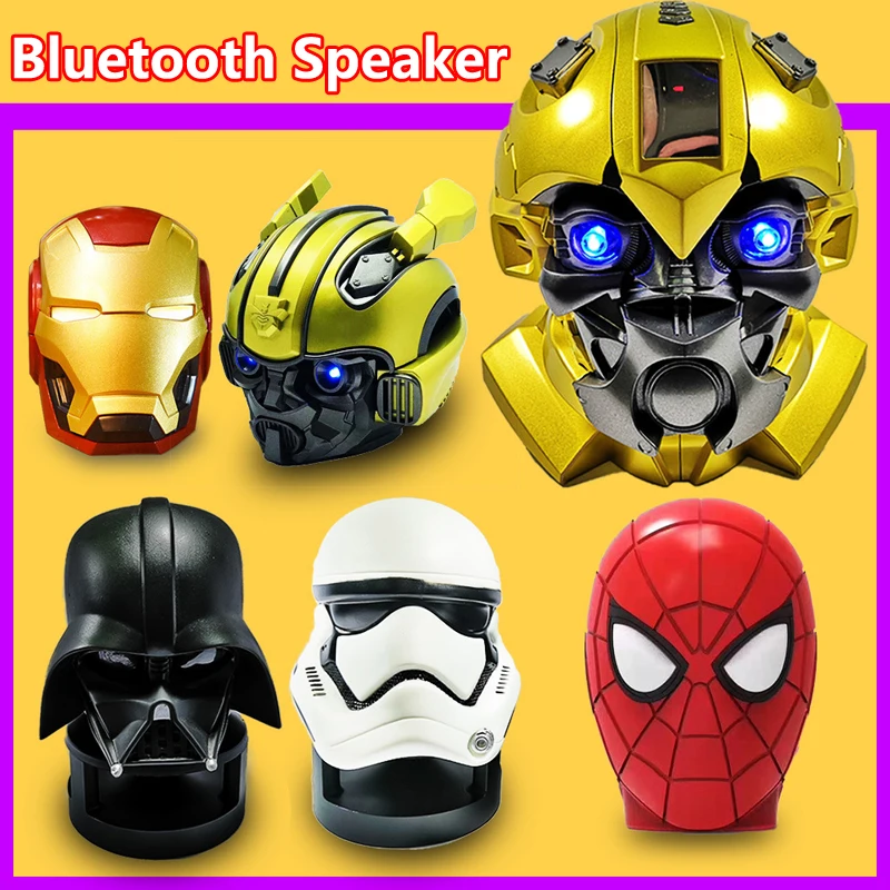 Phantom Spiderman Bumblebee Железный человек Оптимус беспроводной Bluetooth динамик Герой Мультфильм Стиль Портативный Bluetooth мини динамик