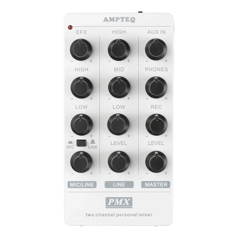 

AMPTEQ PMX Two Channel Personal Mixer Live Sound Card for Band Live Show / Mobile Live Streaming / Internal Sound Recording