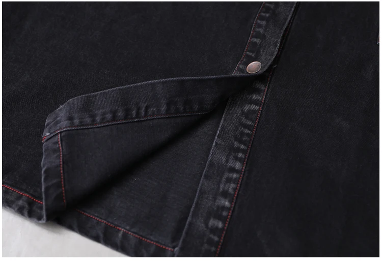 Женский осенне-весенний корейский стиль плюс размер, винтажный хит, цветная линия, длинношерстный свободный джинсовый Тренч