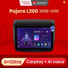 Junsun Auto Radio Met Screen Multimedia Android Auto Carplay Voor Mitsubishi Pajero Sport 2 L200 Triton 2008 - 2016 2 din Dvd