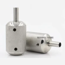 2 шт. ручка для татуировки из нержавеющей стали 30 мм с задним стеблем Серебристая профессиональная машинка для татуировки ручки трубы наконечники инструмент