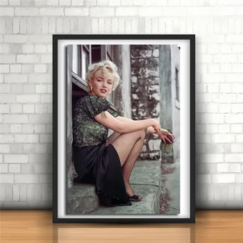 

Marilyn Monroe Wallpaper HD Canvas Painting Print Bedroom Home Decor Modern Wall Art Oil Painting Poster Salon Picture Framework