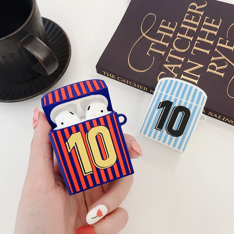 

Simple Uniforms Number For Airpods Case Fashion 3D Silicone Bluetooth Earphone Cover For Airpod Headphone Case Box For air pods