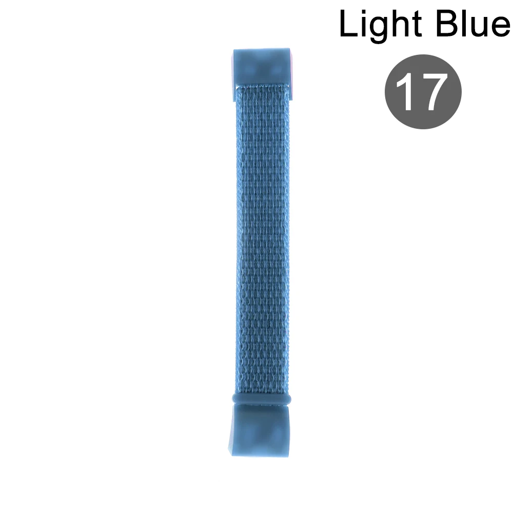 Нейлоновый ремешок-петля, волшебная лента для Fitbit Charge 2, умный фитнес-трекер, сменные браслеты, многоцветные часы, ремешок - Цвет: 17-Light Blue