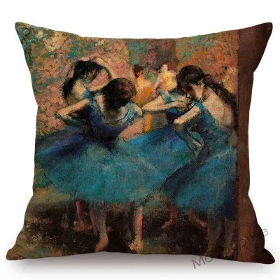 Painting By Edgar Degas High Quality Silk Pillowcase Sofa Decor Cushion Cover 
