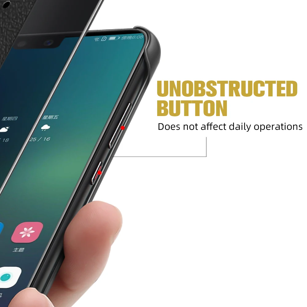 GUUGEI флип-чехол кожаный чехол для телефона для huawei P20 Pro мобильный телефон флип-над окном вид смарт-флип Капа Para Celular