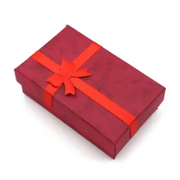 

5x Jewelry Ring Earring Necklace Gift Display Package Cardboard Cute Case Box Purple