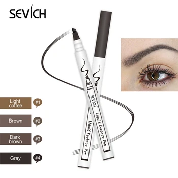 

SEVICH 4 Colors Microblading Eyebrow Tattoo Pen Fine Ssketch Liquid for Eyebrows Waterproof Pen Durable Tattoo Tyebrow Pencil