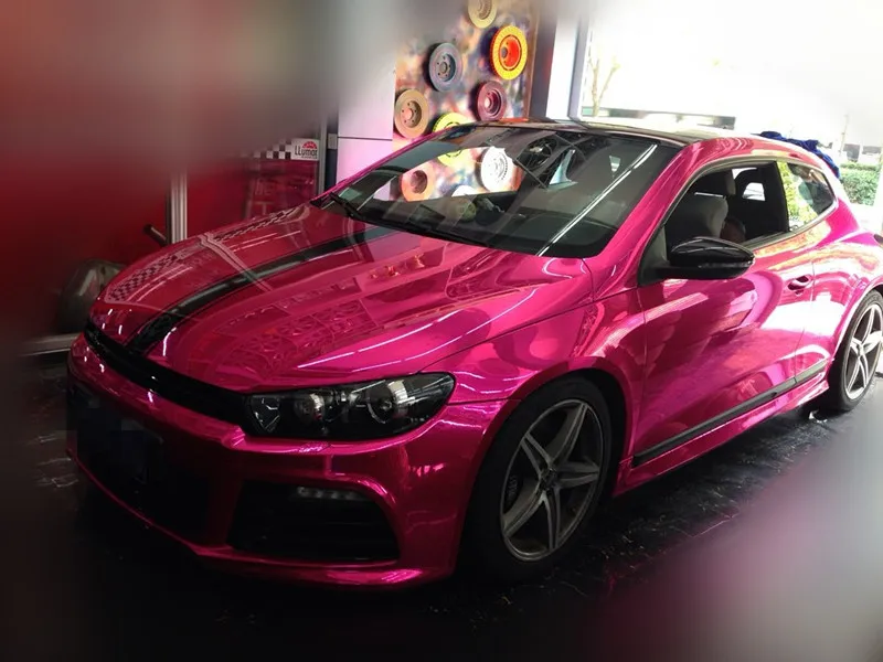Rose Red Chrome Vinyl Wrap Sticker-5