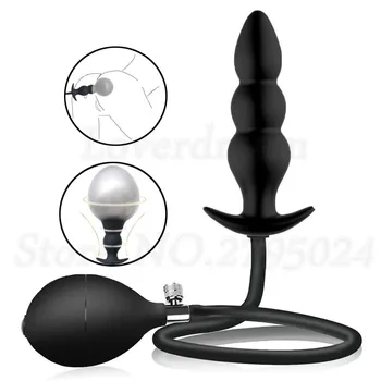 

4 Types Super Large Inflatable Anal Plug Dildo Pump Sex Toys for Women Men anus Dilator Expandar Butt Plug Gay Prostate Massager