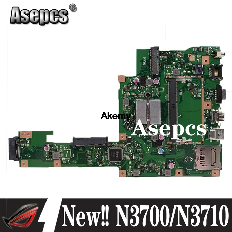  New  Akemy X553SA Motherboard W/ N3700/N3710 CPU For ASUS X553SA X553S X553SA F553S A553S Mainboard