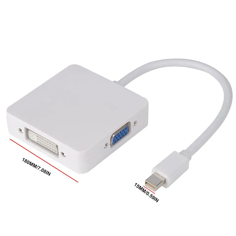 3in1 Mini Display Port To Hdmi Dvi Vga Adapter For Microsoft Surface Pro 1 2 3 4 5 6 For Macbook For Lenovo Aliexpress