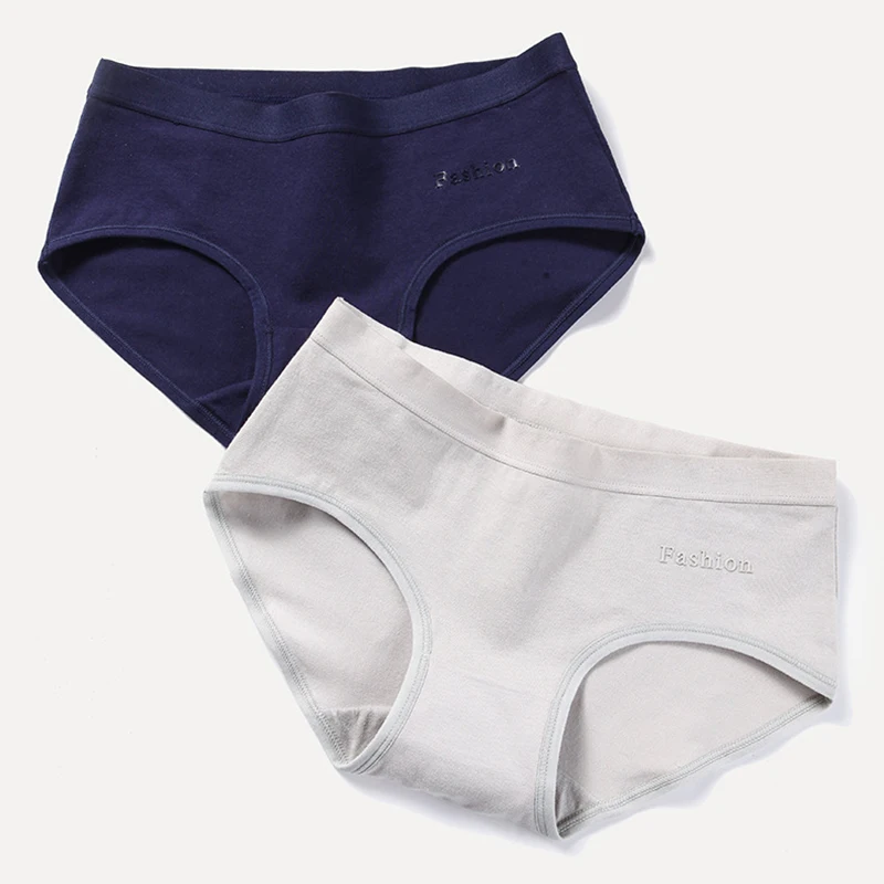 

Seamless Panties For Women Cotton Comfort Briefs Breathable Underwear Mid-Waist Plus Size Female Underpants XXL #D