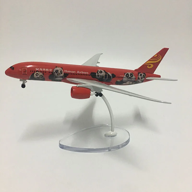 JASON TUTU Plane Model 16cm China Hainan Airlines Boeing B787 Airplane Model Aircraft Model 1:400 Diecast Metal planes toy 9