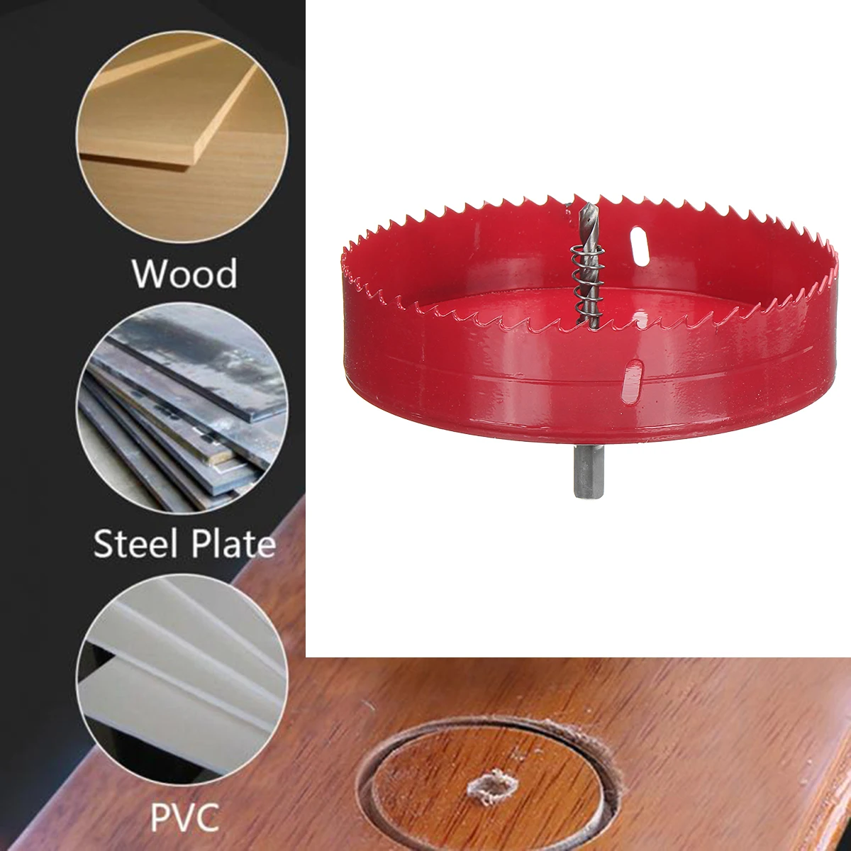 M42 bimetal 6 inch 150mm wood hole opener for gypsum board PVC plastic iron plate downlight drilling hole ceiling hole opener