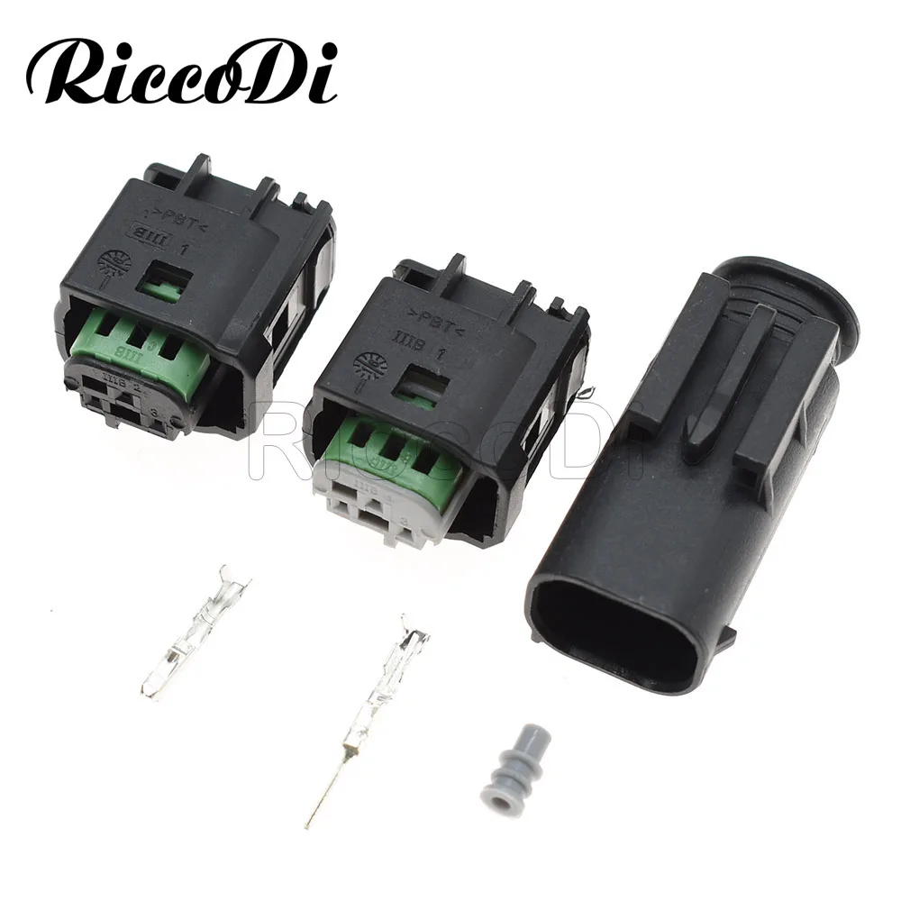 120 Kits 3 Pin Way Male Female Waterproof Automotive Radar Sensor