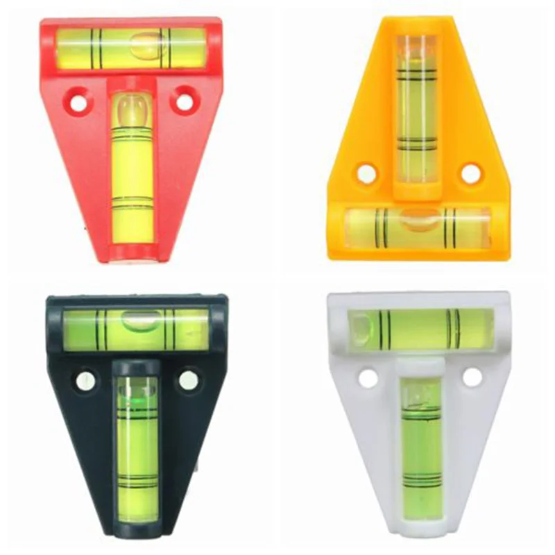 

T Shape Spirit Level Bubble Portable Level Spirit Bubble Outdoor Motor Camper Van Fixing Level Measure Instrument Random Color