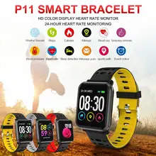 BINSSAW P11 Heart Rate Blood Pressure Sports BluetoothIP67  Wristband Waterproof FitnessTracker Smart Bracelet Reloj Inteligente