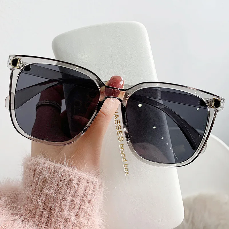 Imwete 2022 Fashion Oversized Sunglasses Women Men Square Sunglasses Luxury Brand Design Vintage Pink Green Eyewear Sexy Female big black sunglasses Sunglasses