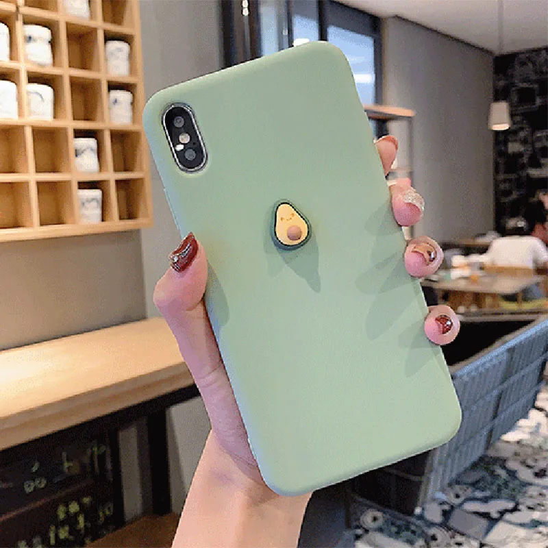light green avocado 3d милый силиконовый чехол с фруктами для xiaomi redmi note 8t 8 8a 7 7a k20 note 6 5 4 4x pro plus prime, мягкая задняя крышка из ТПУ - Цвет: light green avocado