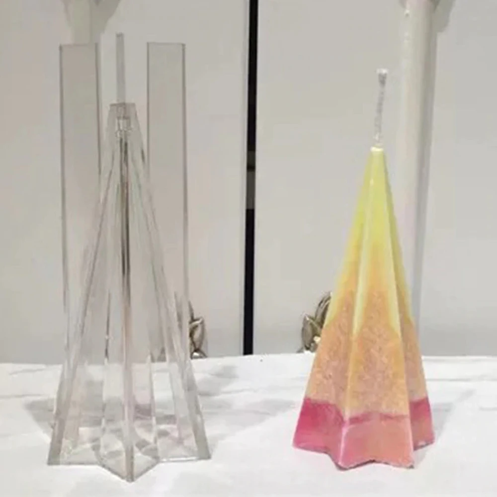 DIY свеча ручной работы формы свечи конус делая пластиковые модели прозрачные многоразовые Цветок tealight ароматические свечи сделать форма, форма
