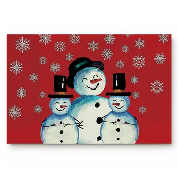 

kitchen rug Christmas Snowman Snowflake Doormat Non-Slip Indoor/Outdoor Door Mat Home Decor Entrance Floor Mats
