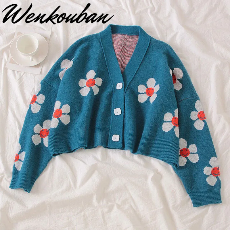 2020 Autumn College Cardigans Sweater Women Loose