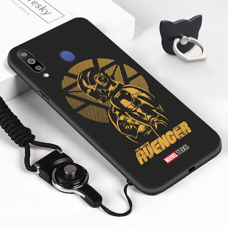 Чехол для Samsung Galaxy M10 M20 M30 M40 противоударный в стиле ретро Marvel Мстители чехол