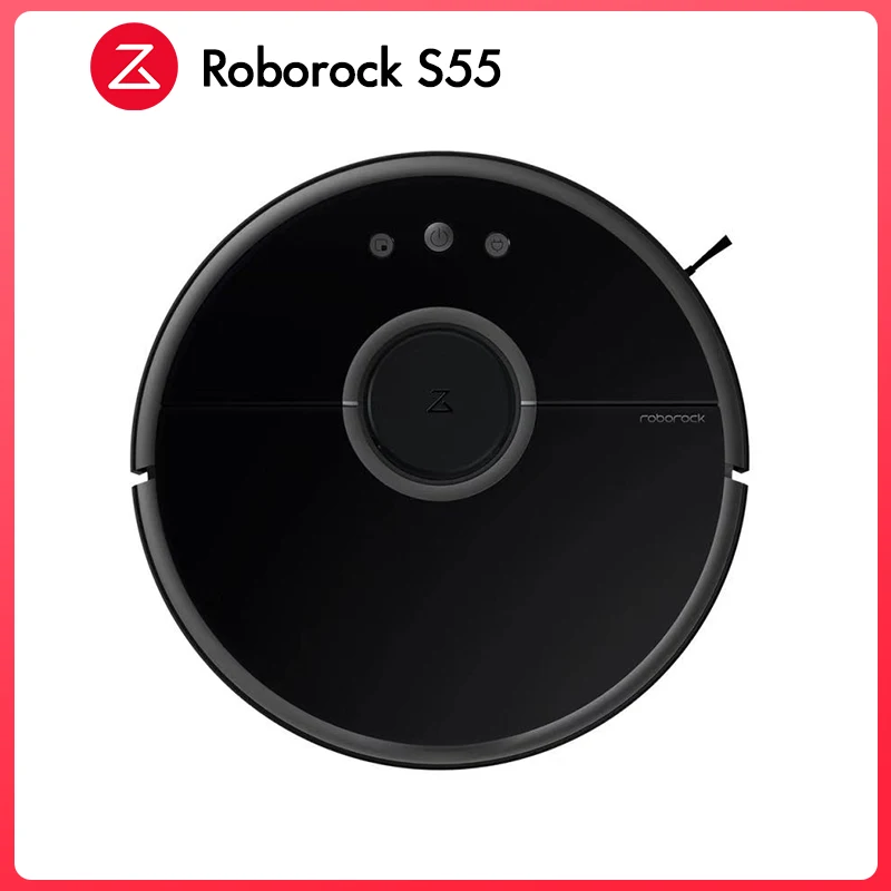 Глобальный Roborock робот пылесос 2 s50 s55 для Xiaomi Mi дома приложение Smart мокрый Чистка Уборка Пыли Интеллектуальный путь планируется - Цвет: Black
