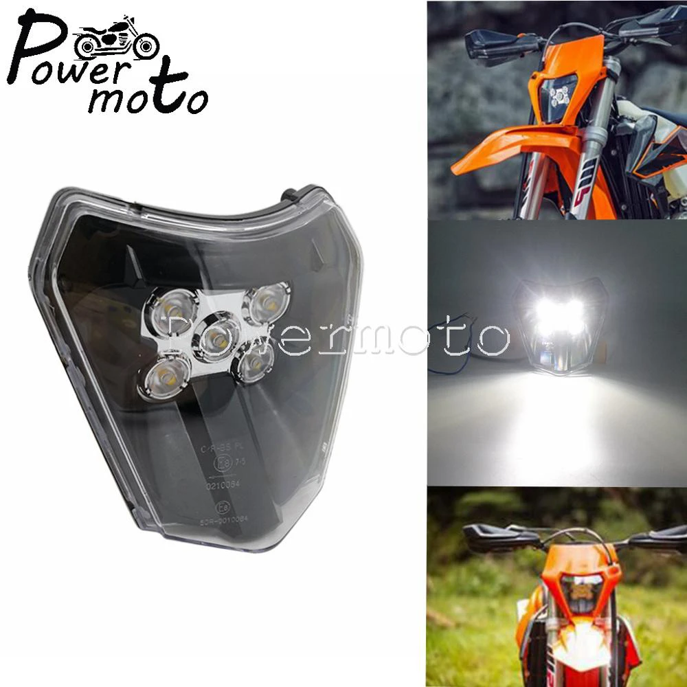 Supermoto LED Headlight Assembly For SX XC SXF EXC TE FE 250 Enduro Dirt Bike Supermoto LED Headlight Assembly For SX XC SXF EXC TE FE 250 Enduro Dirt Bike