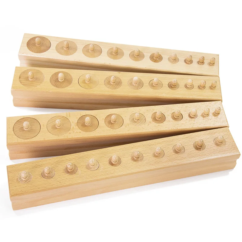 

Wood Montessori Teaching Aids Mathematics Geometry Matching xing zhuang ban 3D Puzzle Model Version Building Blocks Socket Cylin