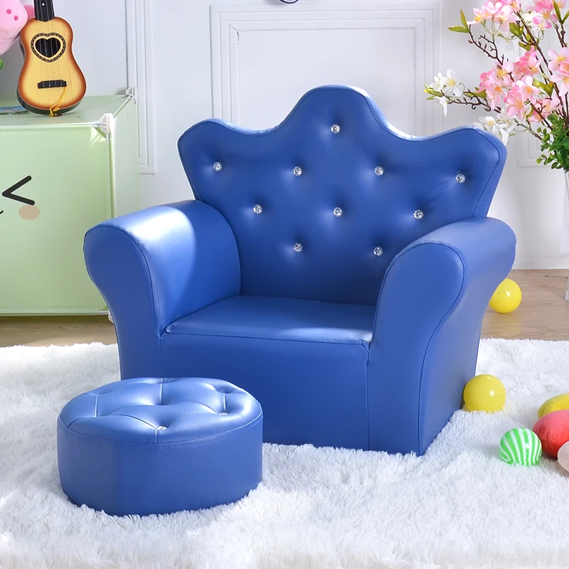 Children's Sofa Lovely Crown Baby Sofa Environmental Belt Stool Mini